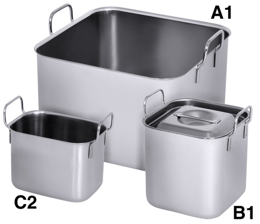 [CTO-234/010] Bain Marie-Einsätze Serie C Contacto klein aus Edelstahl (1.0, 75mm)
