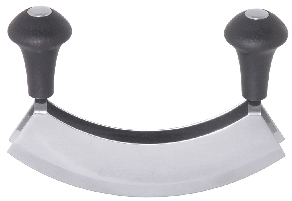 Doppel-Wiegemesser zweischneidig aus Edelstahl 