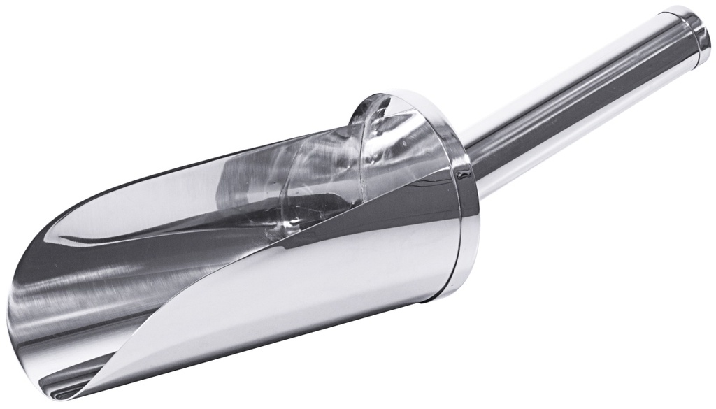 Küchenschaufel aus Edelstahl 18/10 mit schrägen Hohlgriff