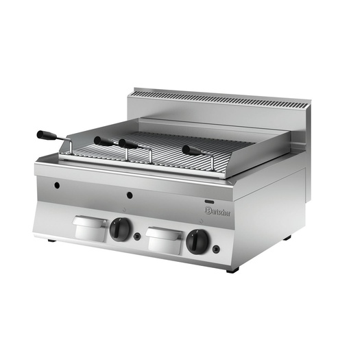 [BAR-1151593] Gas-Lavasteingrill Serie 650, B800 Bartscher (800mm, 14kW, 750mm x 530mm, 2)