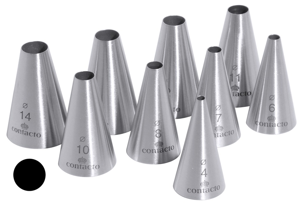 Lochtüllen - Satz, 9 Stck aus Edelstahl, Lochdurchmesser 4 bis 14mm