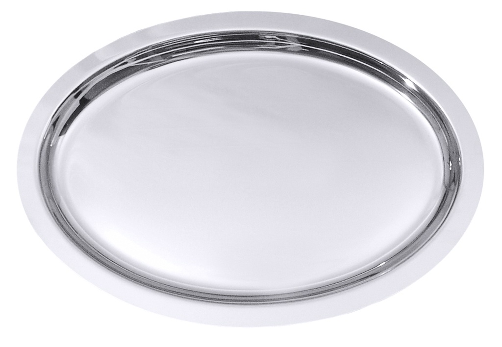 Bankett-Servierplatte Contacto oval aus Edelstahl 