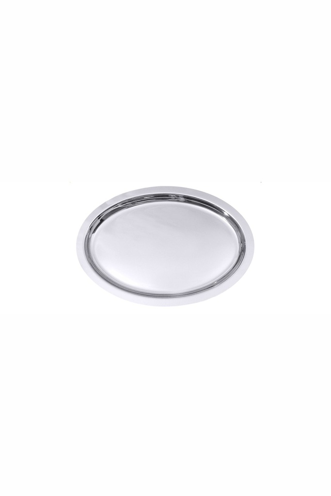 Bankett-Servierplatte Contacto oval aus Edelstahl