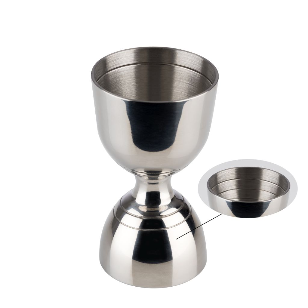 Barmaß mit starkem Rand aus Edelstahl