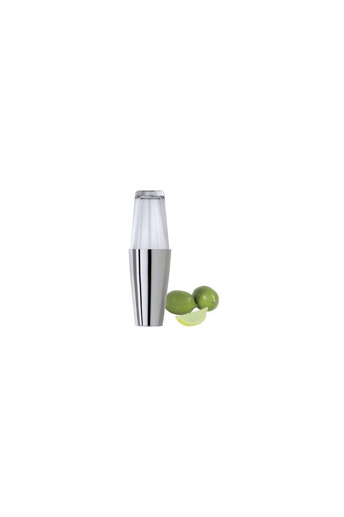Boston-/Cocktailshaker Contacto zweiteilig aus hochglänzendem Edelstahl 0,5 Liter