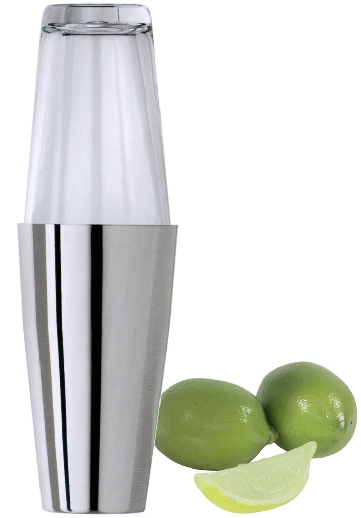 Boston-/Cocktailshaker Contacto zweiteilig aus hochglänzendem Edelstahl 0,5 Liter