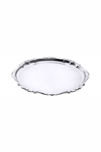 [CTO-10/300] Barocktabletts Contacto oval aus Edelstahl (240mm, 310mm, 18mm)