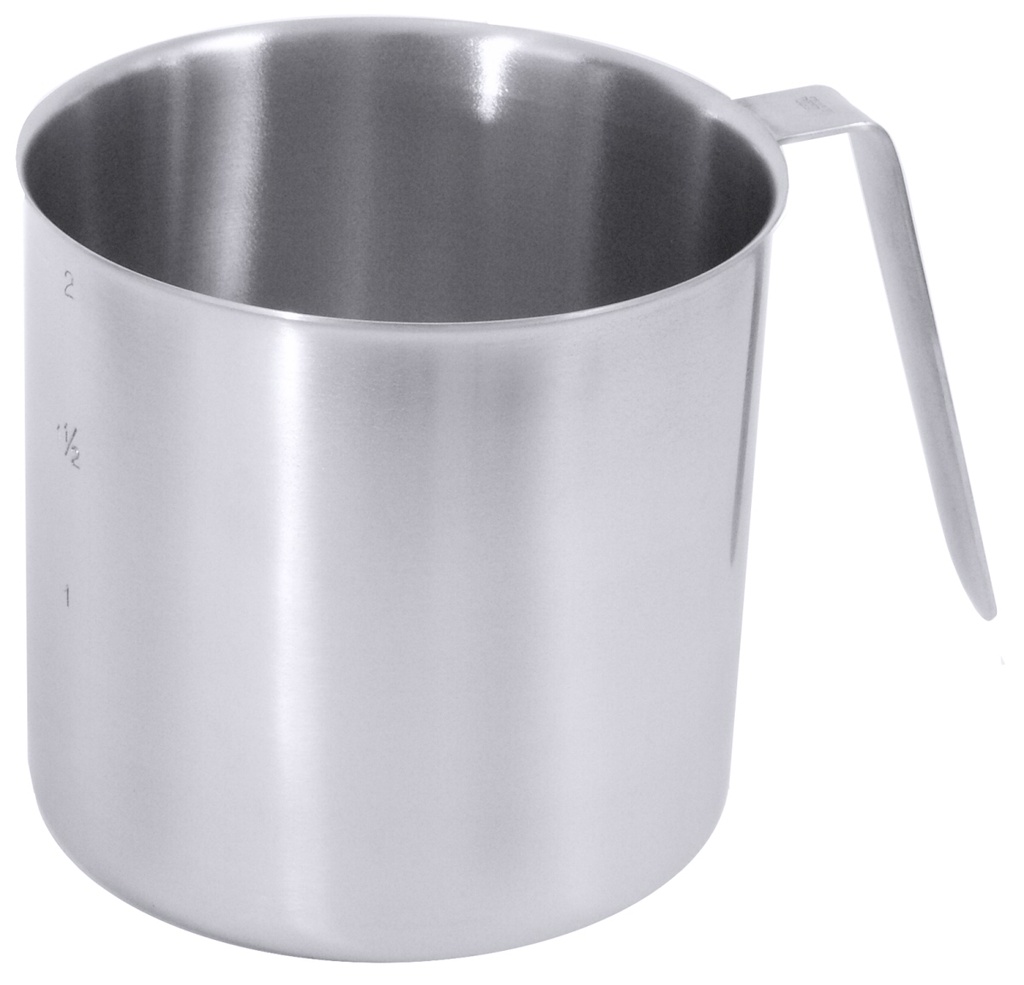 Messbecher zylindrisch aus Edelstahl 18/10