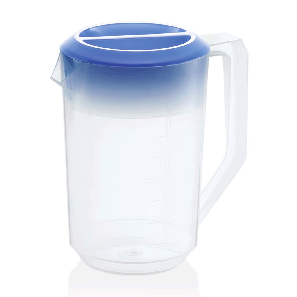 Messbecher WAS Germany 1,8 l mit blauem Deckel