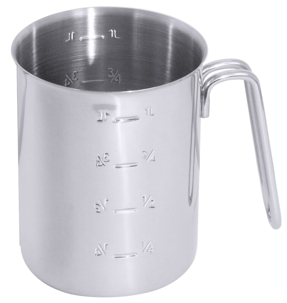 Messbecher Contacto 1 Liter zylindrisch aus Edelstahl 