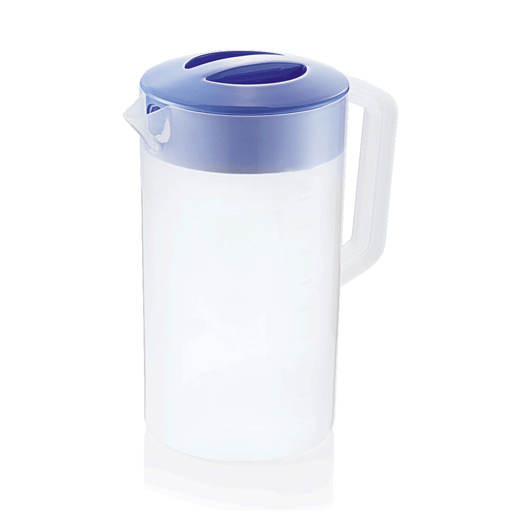 Messbecher WAS Germany 2,5L mit blauem Deckel
