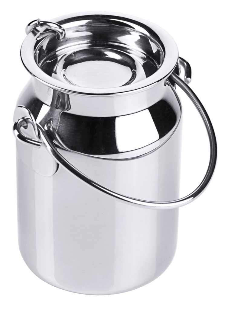 Sahnegießer in klassischer Milchkannenform aus Edelstahl 18/10
