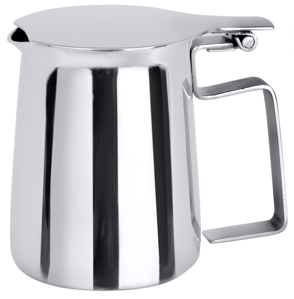 Sahnegießer 0,1 l aus Edelstahl 18/10 mit Einhand-Klappdeckel