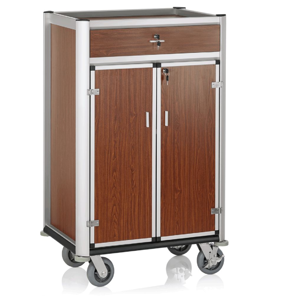 Minibar Servicetrolley, Holz-Optik (dunkel)