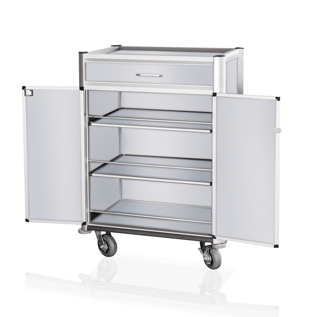 Minibar Servicetrolley, Alu-Optik (hell)