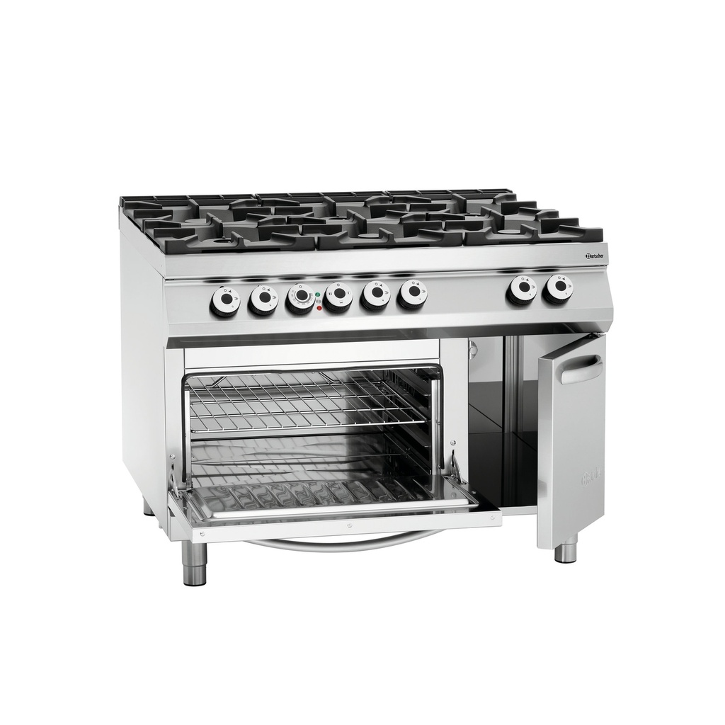 Elektro-/Gasherd Serie 900, mit 6 Flammen Bartscher