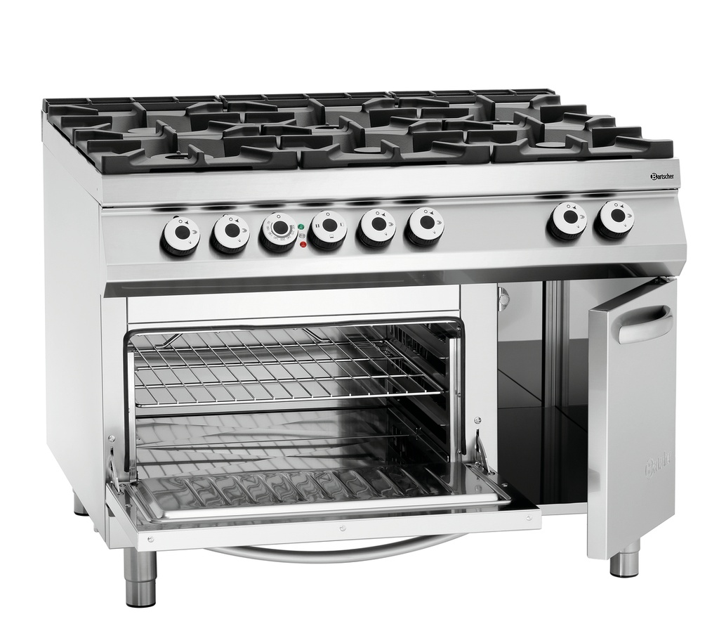 Elektro-/Gasherd Serie 900, mit 6 Flammen Bartscher