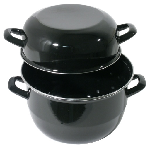 [CTO-488/180] Muschelserviertopf Contacto schwarz emailliert (18cm, 190mm, 2.5)
