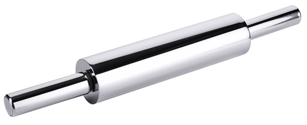 Teigrolle ganz aus Edelstahl hochglänzend mit beweglichen Griffen  ∅ 6,5cm