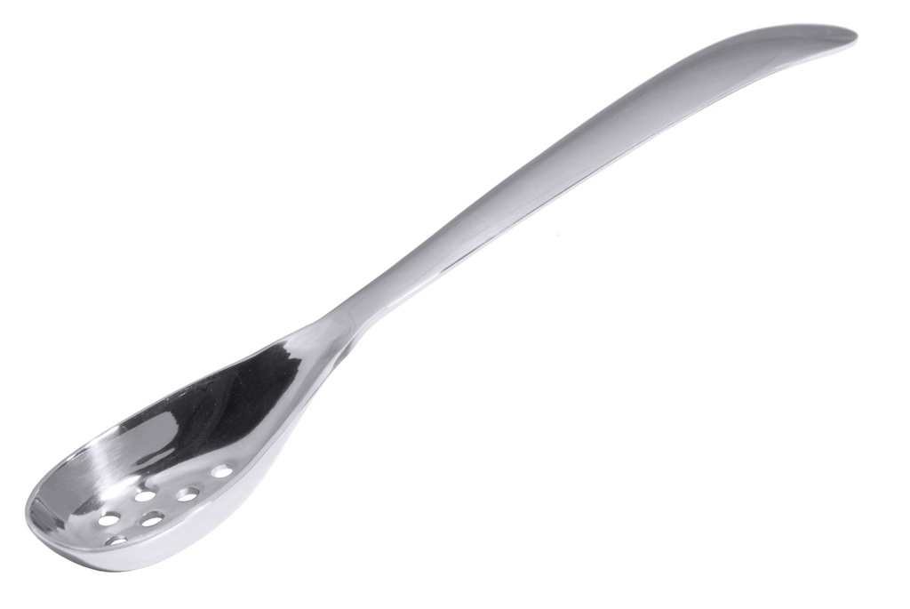 Olivenlöffel 17cm perforiert aus Edelstahl 18/10