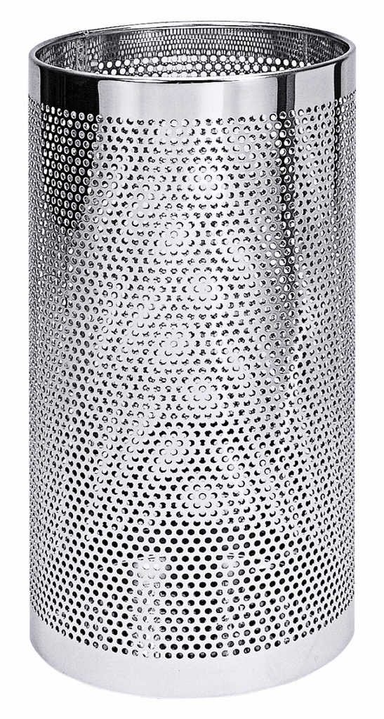 Papierkorb / Schirmständer aus Edelstahl perforiert
