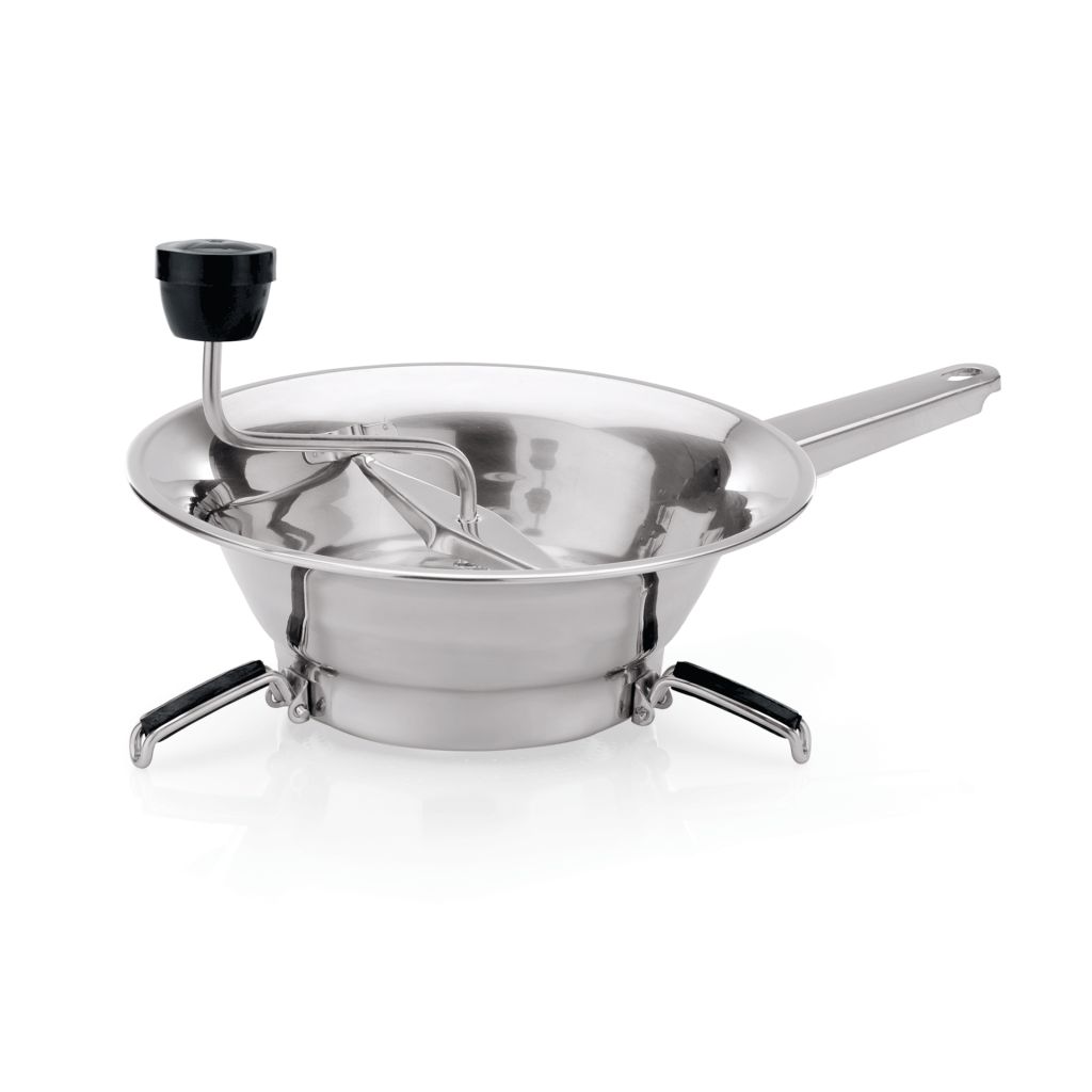 Passiergerät mit 3 Siebeinsätzen aus Chromnickelstahl