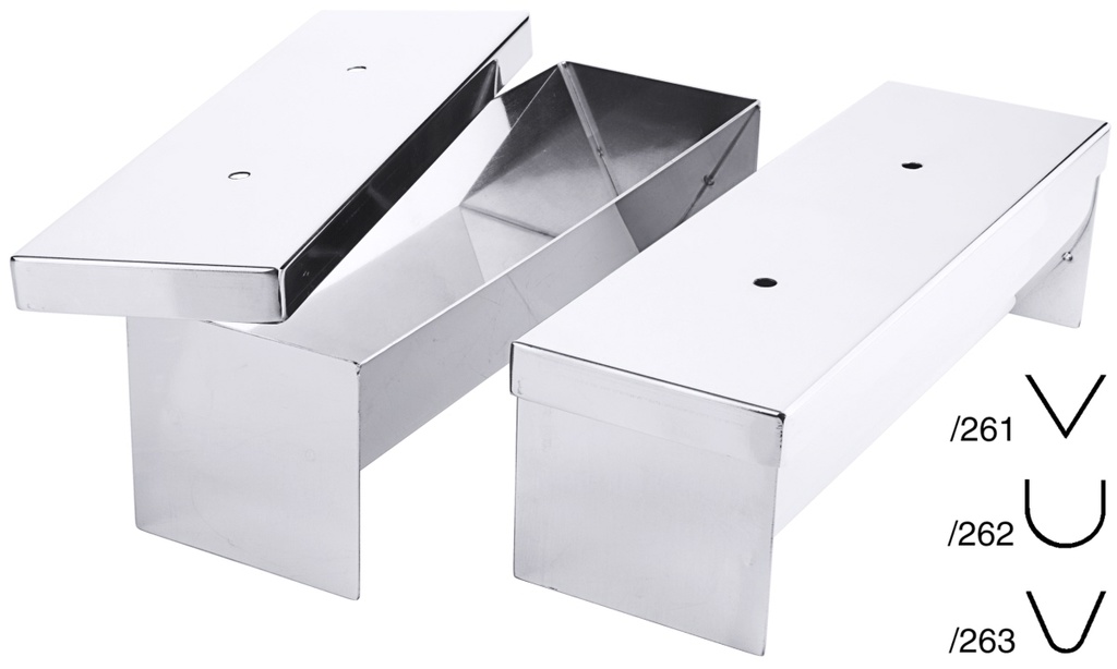 Pastetenformen aus Edelstahl hochglänzend