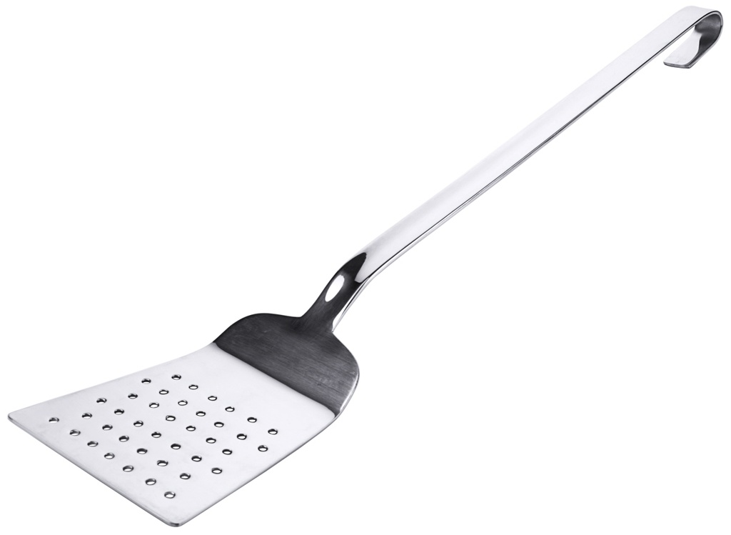 Pfannenschaufeln mit perforiertem Blatt aus Edelstahl 11x11cm