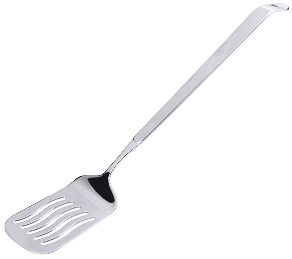 Pfannenwender BUFFET ONE aus Edelstahl mit abgewinkeltem Stiel 10,5cm x 7,5cm