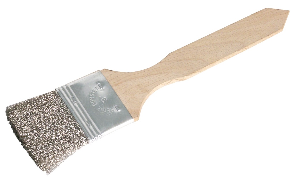 Pinsel Contacto mit feinen Messingborsten und Holzgriff 