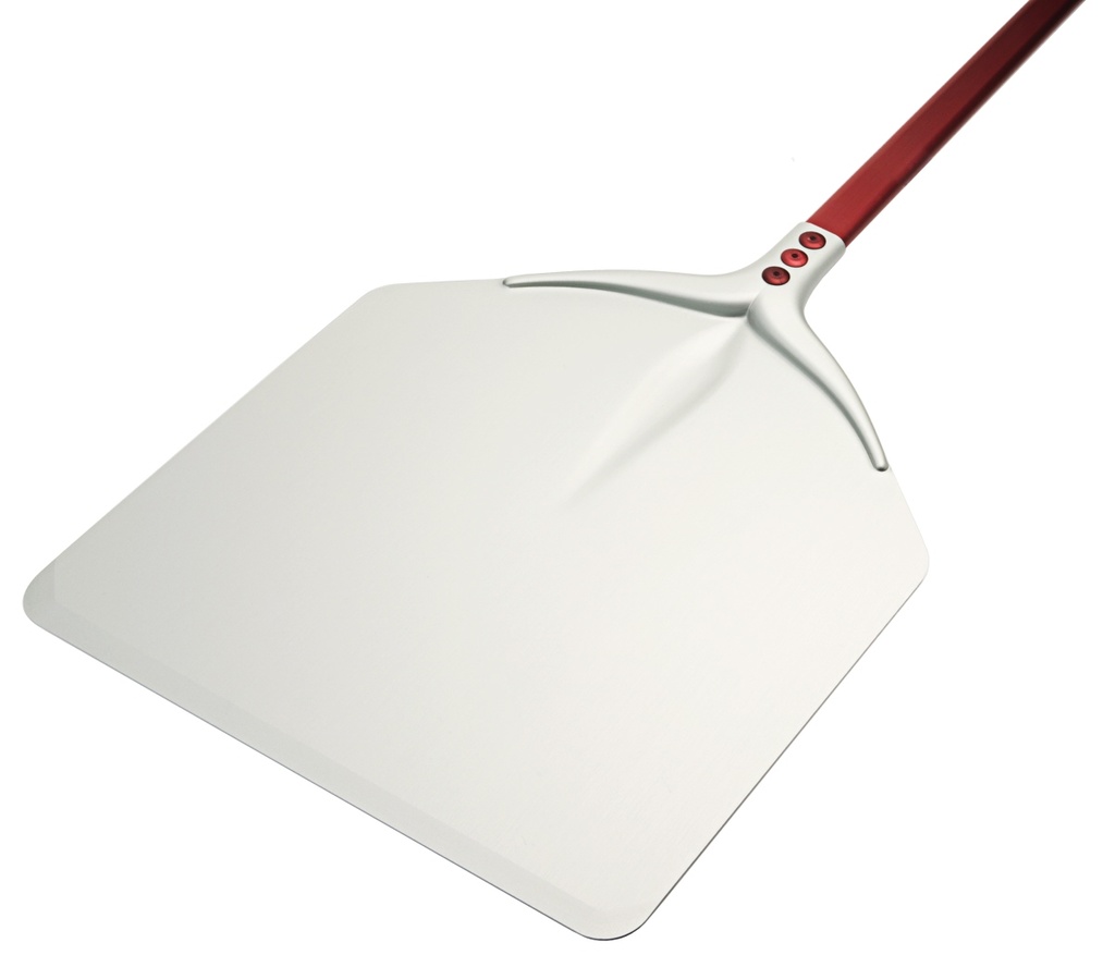 Pizzaschaufel 33x33cm rechteckig aus eloxiertem Aluminium