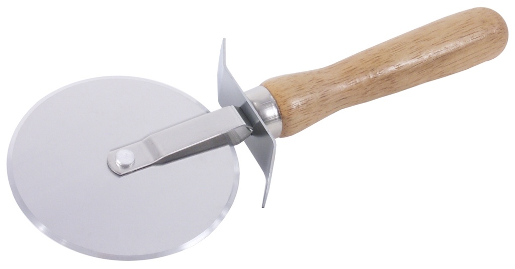 Pizzaschneider 25,5cm aus Edelstahl mit Holzgriff 