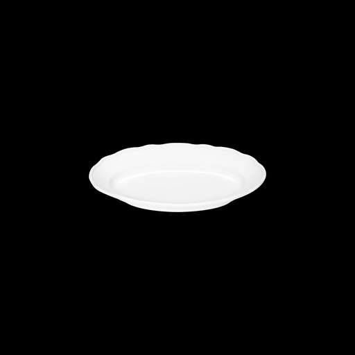 [BAU-645202511000000] Servierplatten MARIE CHRISTINE oval, mit Fahne (242mm, 164mm, 39mm, 450g)