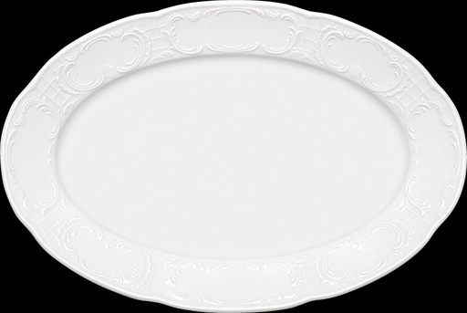 [BAU-6 57 2032 1] Servierplatten MOZART oval, mit Fahne und Relief (33mm, 316mm, 720g, 210mm)