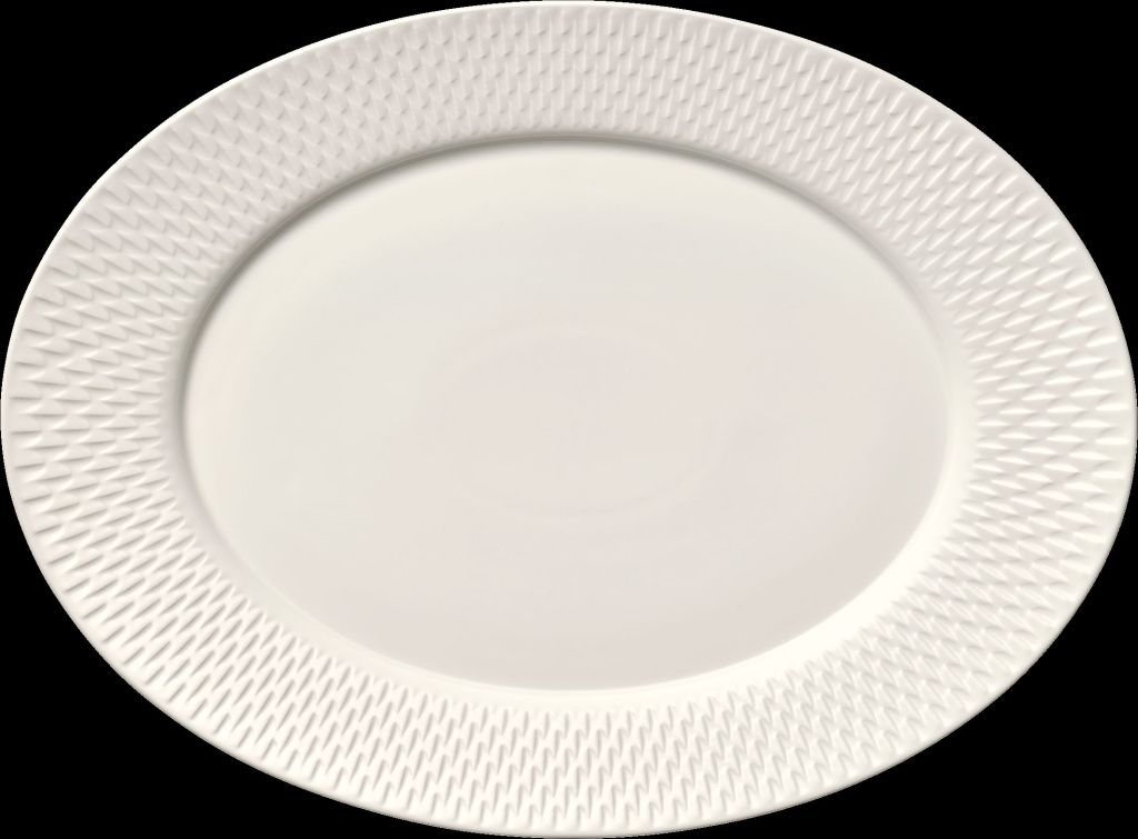 Servierplatten PURITY REFLECTIONS oval, mit Fahne und Relief