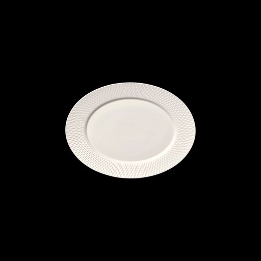 [BAU-669206861000000] Servierplatten PURITY REFLECTIONS oval, mit Fahne und Relief (132mm, 181mm, 190g, 20mm)