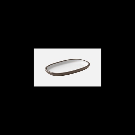[BAU-7 01 2019 91 000436] Coup-Servierplatte, oval RENEW Playground (weiß, 18mm, 190mm, 110mm, 330g)