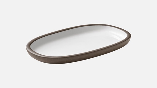 [BAU-7 01 2019 91 000436] Coup-Servierplatte, oval RENEW Playground (weiß, 18mm, 190mm, 110mm, 330g)
