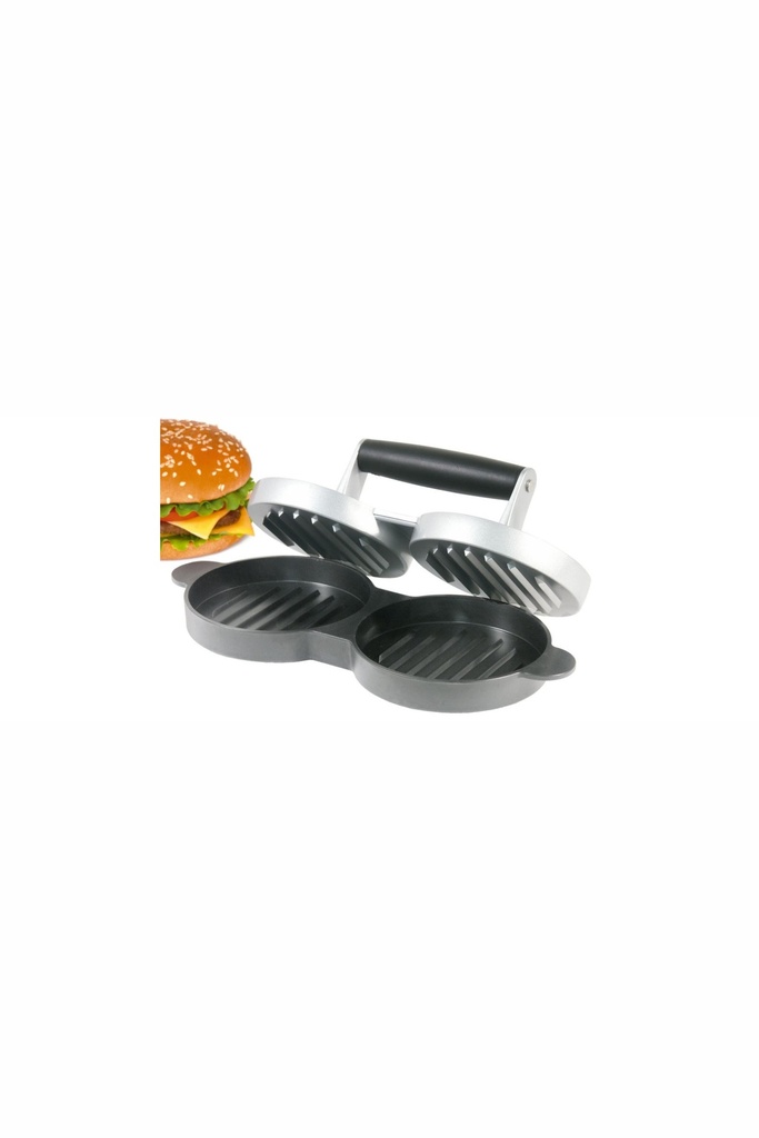 Hamburgerpresse Contacto doppelt aus Aluminiumguss, antihaft-beschichtet