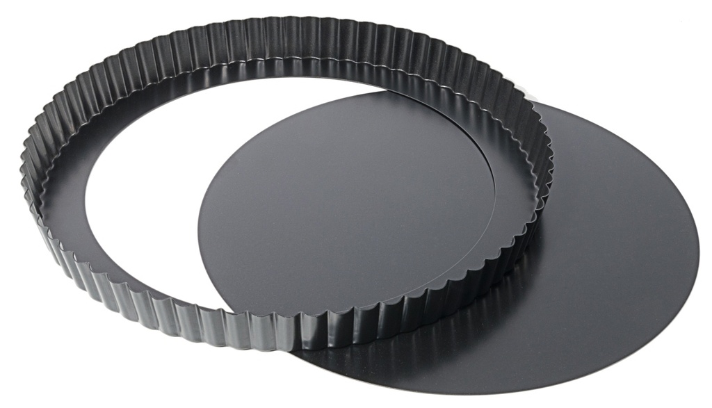 Backform: Form Quiche -/ Tortenboden aus PTFE antihaftbeschichtetem Stahlblech