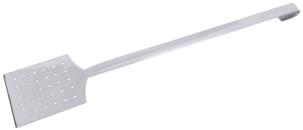 Reduierspatel Contacto aus Edelstahl mit perforiertem Blatt mit 5mm Lochung 13cm x 13cm 
