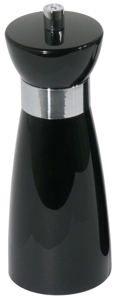 Salzmühle 0,15 l aus schwarzem Acrylglas