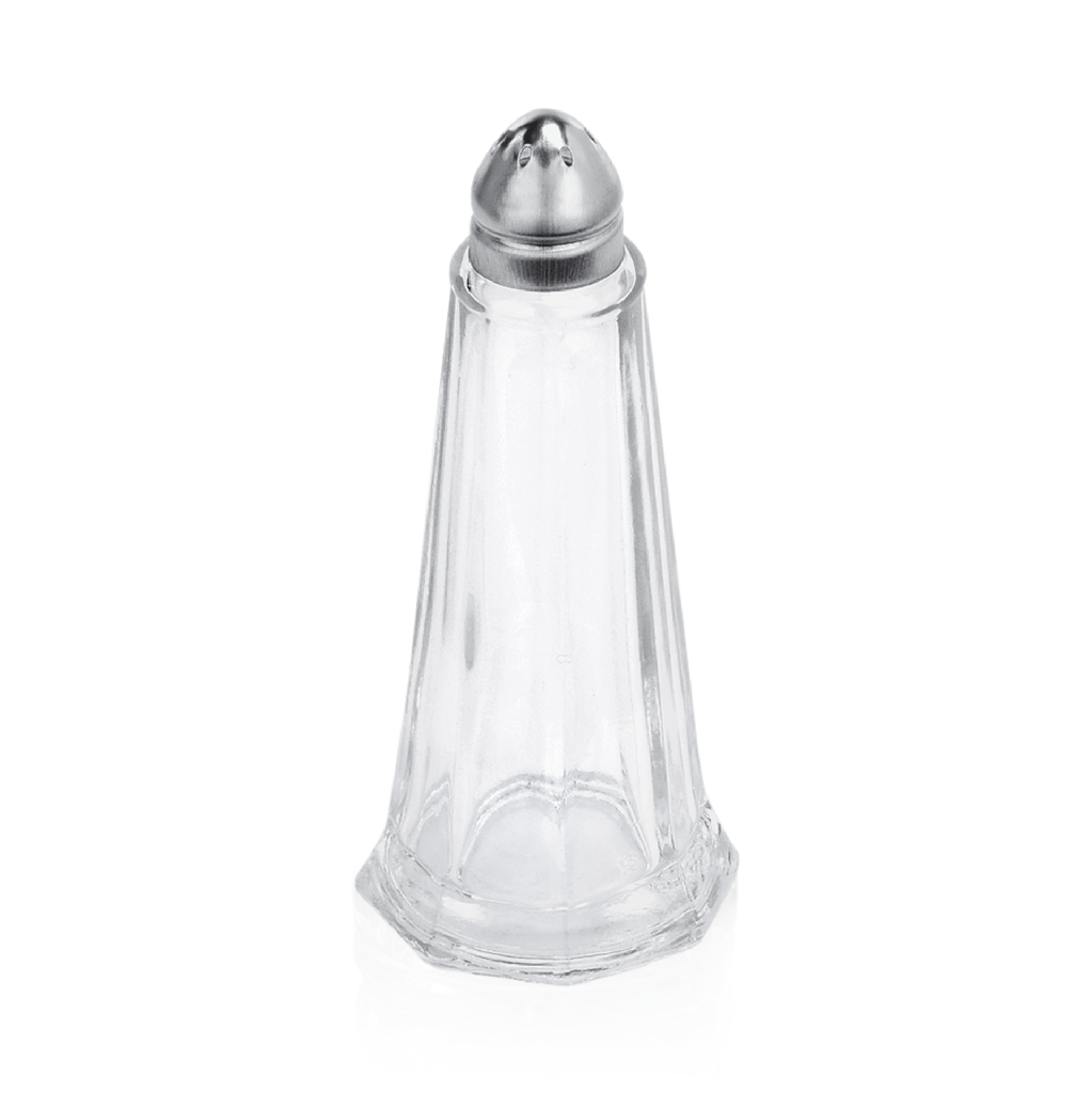 Salt-/ Pfefferstreuer-Set (Glas/Edelstahl)