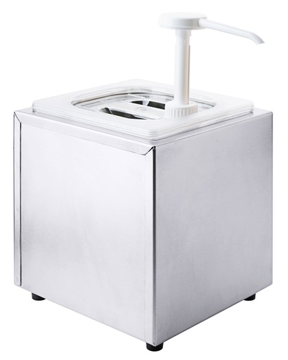 [CTO-1325/001] Saucendispenser Contacto aus Edelstahl mit Pumpe (1, 200mm, 185mm)
