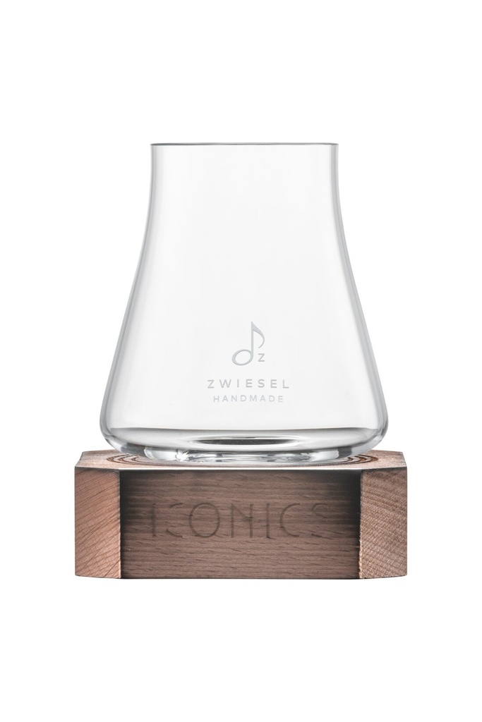 Becher mit Holzsockel ICONICS 622ml -handmade Zwiesel Glas