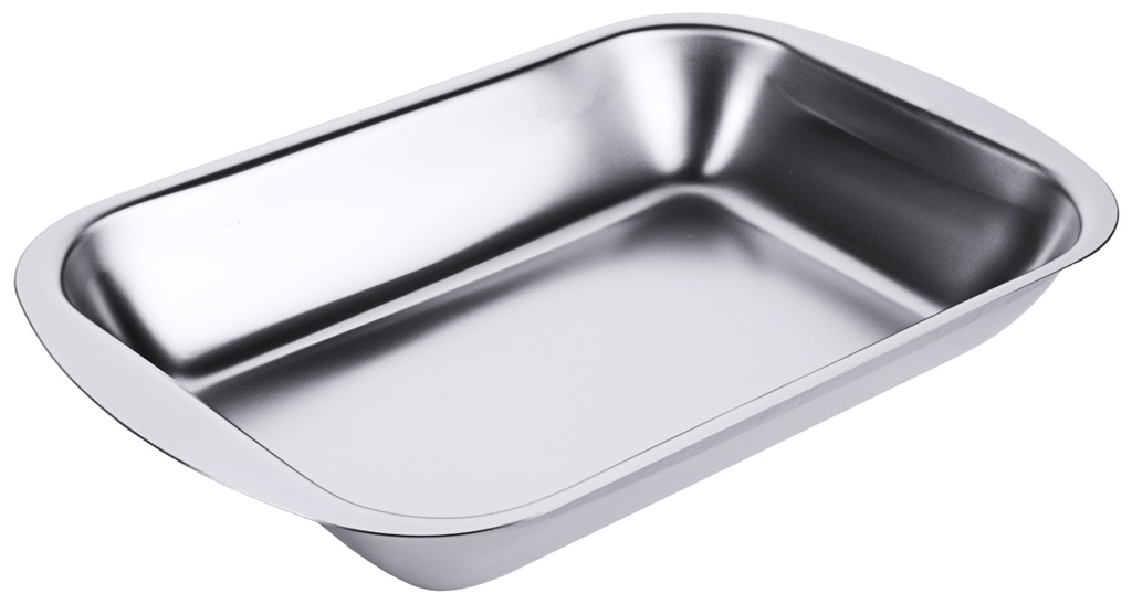 Schale, rechteckig aus Edelstahl 18/10 seidenmatt poliert