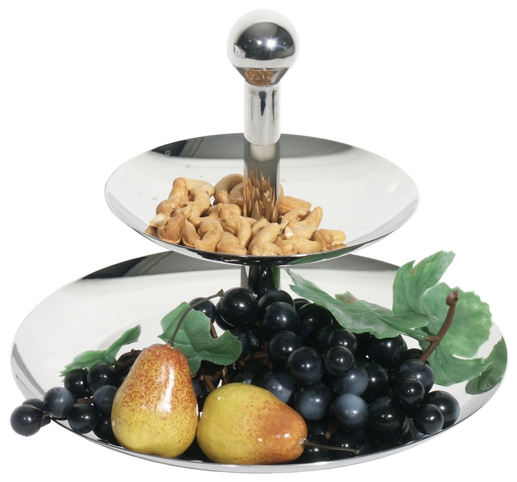 Schalen-Etagere ganz aus Edelstahl 18/10