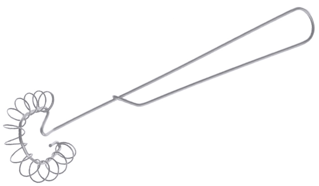 Spiralbesen 29cm ganz aus Edelstahl 18/10