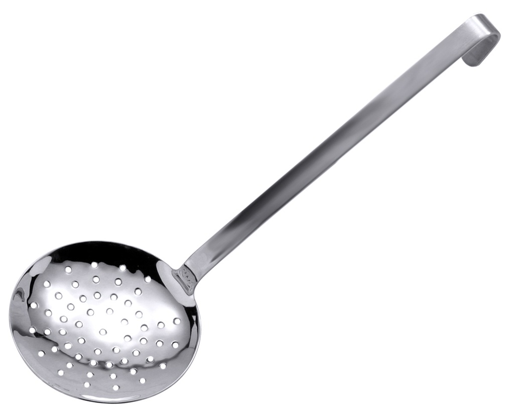 Schaumlöffel mit kurzem Stiel aus Edelstahl