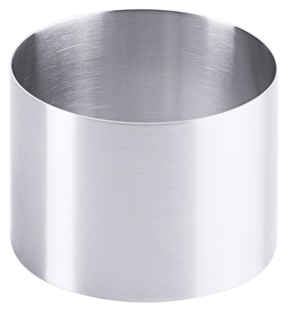 Mousseform/ Schaumspeisering, rund aus Edelstahl 